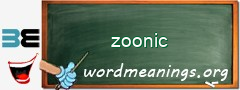 WordMeaning blackboard for zoonic